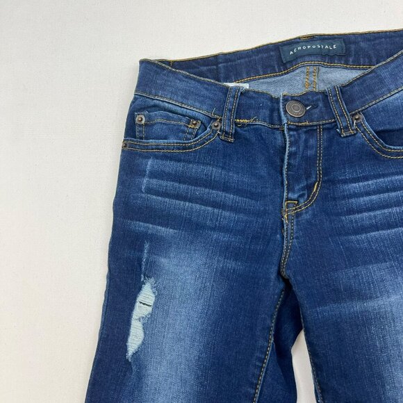 Aeropostale Womens Distressed Jeggings Low Rise Size 0R - Picture 4 of 10